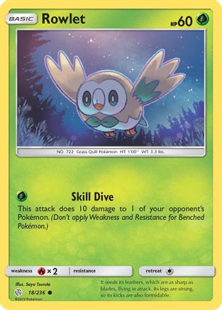 Rowlet - 18/236 18/236 - SM Cosmic Eclipse Reverse Holofoil