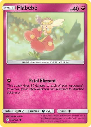 Flabebe - 150/236 150/236 - SM Cosmic Eclipse Reverse Holofoil