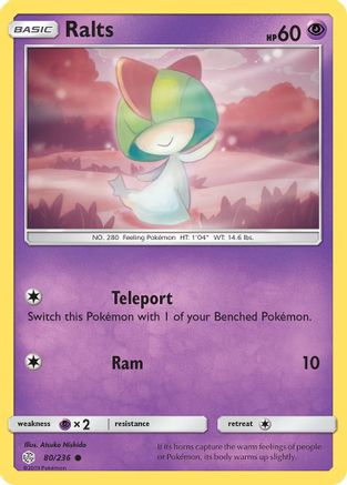 Ralts 80/236 - SM Cosmic Eclipse Reverse Holofoil