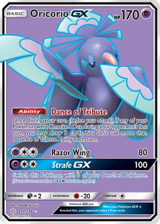 Oricorio GX (Full Art)/236 - SM Cosmic Eclipse Holofoil