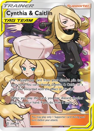 Cynthia & Caitlin (Full Art)/236 - SM Cosmic Eclipse Holofoil