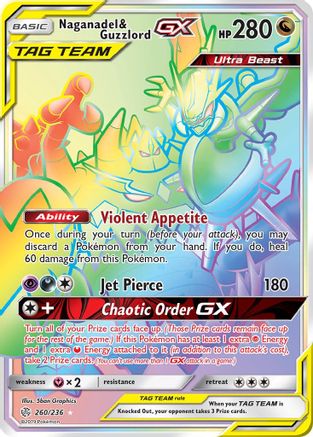 Naganadel & Guzzlord GX (Secret)/236 - SM Cosmic Eclipse Holofoil
