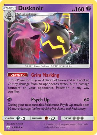 Dusknoir/236 - SM Cosmic Eclipse Holofoil