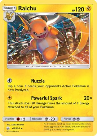 Raichu 67/236 - SM Cosmic Eclipse