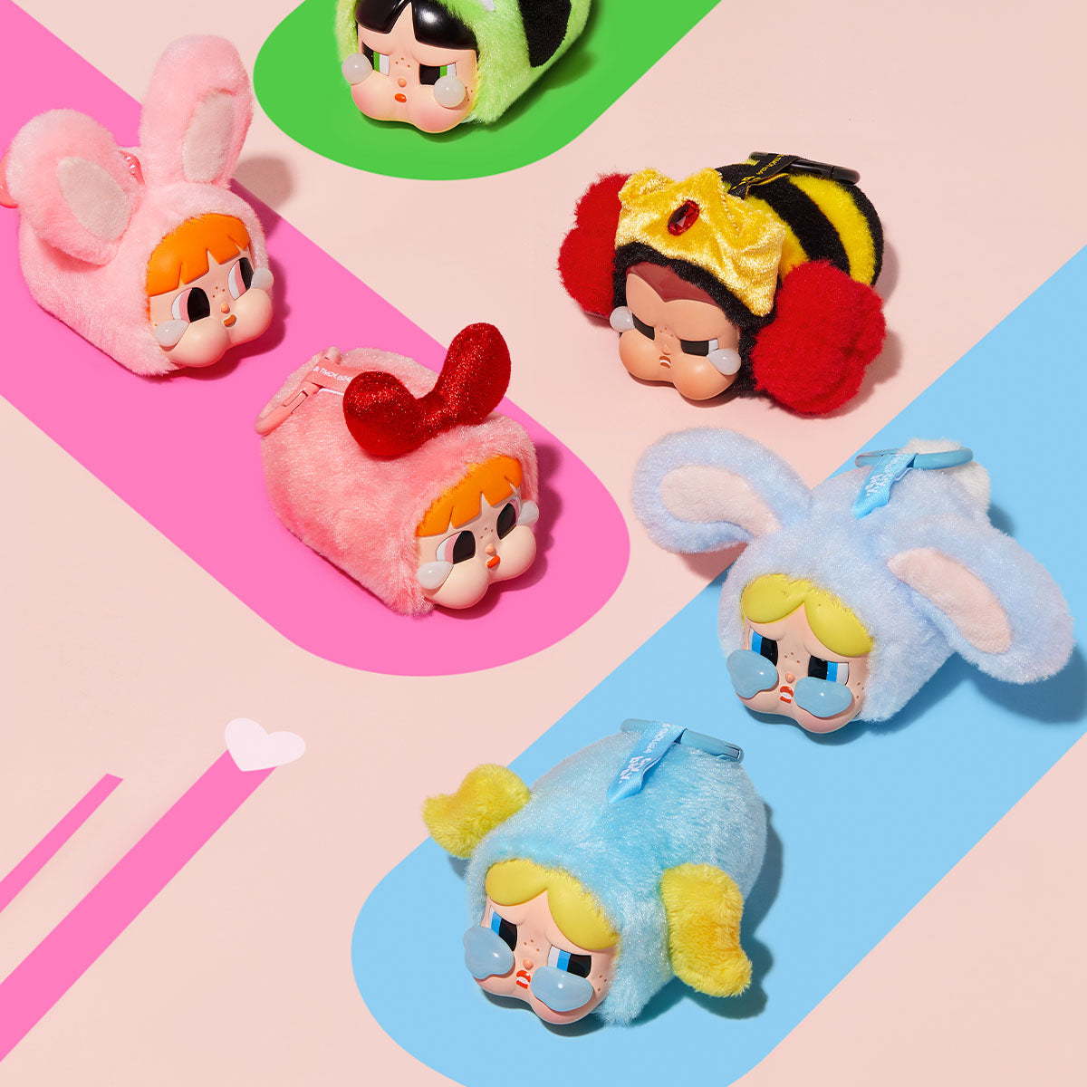 Pop Mart Cry Baby × Powerpuff Girls Vinyl Face Plush Blind Box (1 Random Box)