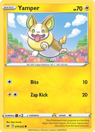 Yamper (074) 74/202 - SWSH01 Sword & Shield Base Set