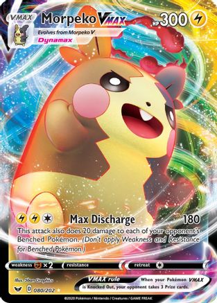 Morpeko VMAX 80/202 - SWSH01 Sword & Shield Base Set Holofoil