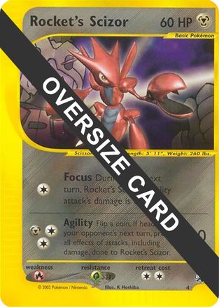Rocket's Scizor - 4 - Jumbo Cards Holofoil