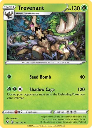 Trevenant/192 - SWSH02 Rebel Clash Reverse Holofoil