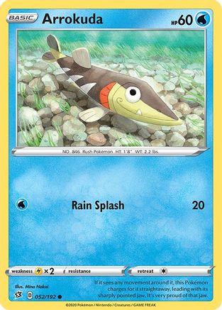 Arrokuda 52/192 - SWSH02 Rebel Clash Reverse Holofoil
