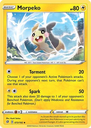 Morpeko 73/192 - SWSH02 Rebel Clash Reverse Holofoil
