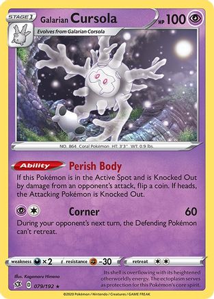 Galarian Cursola 79/192 - SWSH02 Rebel Clash Holofoil