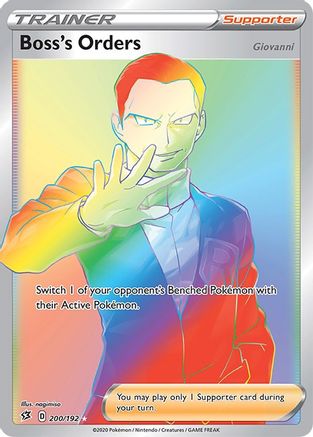 Boss's Orders (Secret) 200/192 - SWSH02 Rebel Clash Holofoil