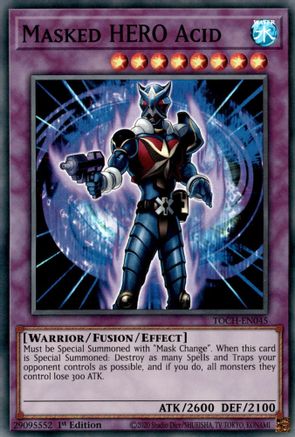Masked HERO Acid (TOCH-EN045) - Toon Chaos 1st Edition