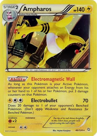 Ampharos - 40/124 (Cosmos Holo) - Blister Exclusives Holofoil