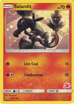 Salandit - 25/156 (#13 Charizard Stamped) - Battle Academy