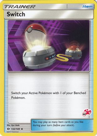 Switch - 132/149 (#40 Charizard Stamped) - Battle Academy