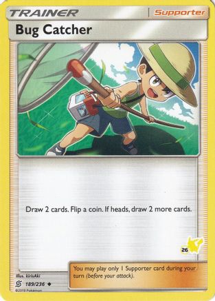 Bug Catcher - 189/236 (#26 Pikachu Stamped) - Battle Academy