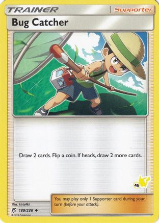 Bug Catcher - 189/236 (#46 Pikachu Stamped) - Battle Academy