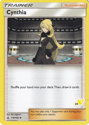 Cynthia - 119/156 (#24 Pikachu Stamped) - Battle Academy