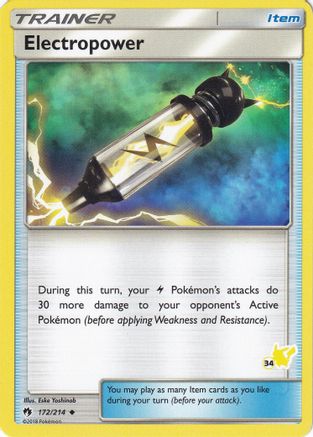 Electropower - 172/214 (#34 Pikachu Stamped) - Battle Academy