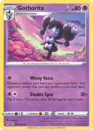 Gothorita 74/189 - SWSH03 Darkness Ablaze Reverse Holofoil