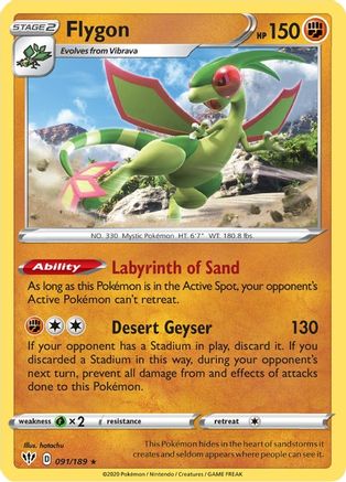 Flygon 91/189 - SWSH03 Darkness Ablaze