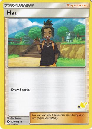 Hau - 120/149 (#13 Pikachu Stamped) - Battle Academy