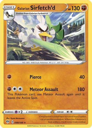 Galarian Sirfetch'd - 98/189 (Cracked Ice holo) - Deck Exclusives Holofoil