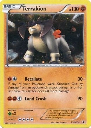 Terrakion - 73/101 (Cosmos Holo) - Blister Exclusives Holofoil