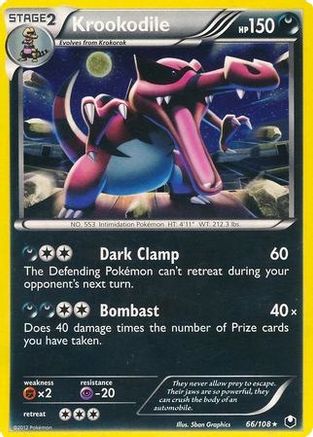 Krookodile - 66/108 (Cosmos Holo) - Blister Exclusives Holofoil