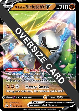 Galarian Sirfetch'd V - SWSH043 - Jumbo Cards Holofoil