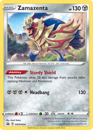 Zamazenta - SWSH034/307 - SWSH Sword & Shield Promo Cards Holofoil