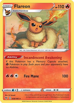 Flareon 26/185 - SWSH04 Vivid Voltage