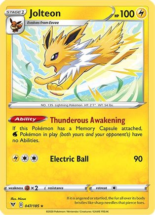 Jolteon 47/185 - SWSH04 Vivid Voltage Reverse Holofoil