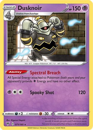 Dusknoir 71/185 - SWSH04 Vivid Voltage
