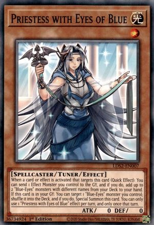 Priestess with Eyes of Blue (LDS2-EN007) - Legendary Duelists: Season 2 1st Edition
