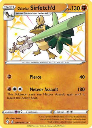 Galarian Sirfetch'd SV064/122 - Shining Fates Shiny Vault Holofoil