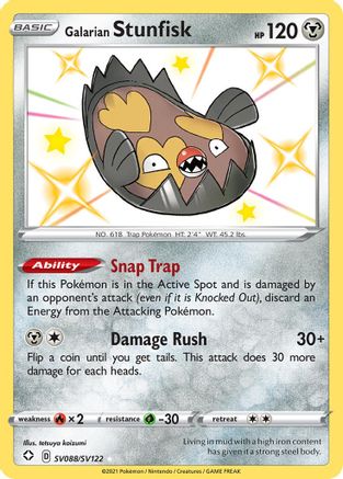 Galarian Stunfisk SV088/122 - Shining Fates Shiny Vault Holofoil