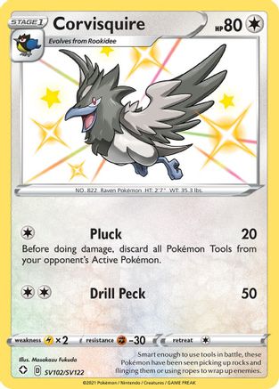Corvisquire SV102/122 - Shining Fates Shiny Vault Holofoil