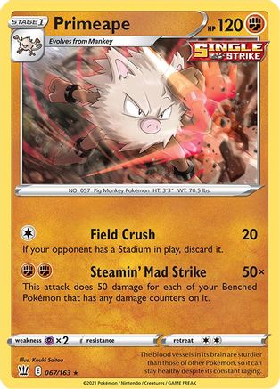 Primeape 67/163 - SWSH05 Battle Styles