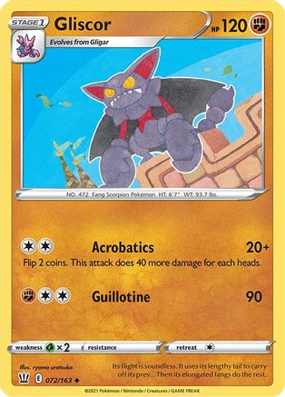 Gliscor 72/163 - SWSH05 Battle Styles Reverse Holofoil