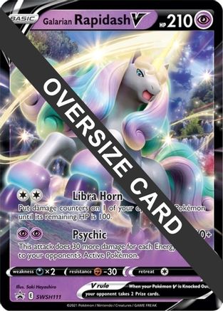 Galarian Rapidash V - SWSH111 - Jumbo Cards Holofoil