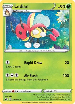 Ledian 5/198 - SWSH06 Chilling Reign Reverse Holofoil