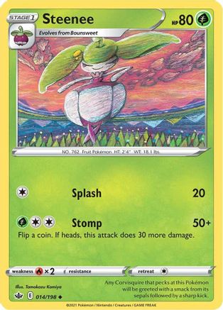 Steenee 14/198 - SWSH06 Chilling Reign Reverse Holofoil