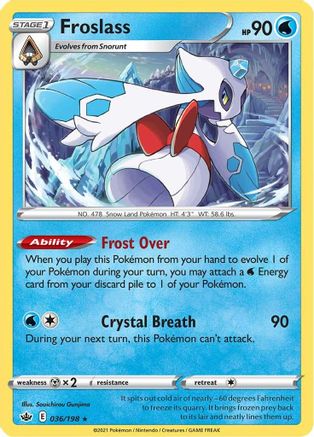 Froslass 36/198 - SWSH06 Chilling Reign Reverse Holofoil