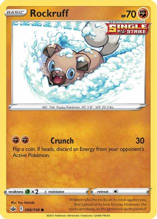 Rockruff 86/198 - SWSH06 Chilling Reign