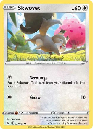 Skwovet 127/198 - SWSH06 Chilling Reign Reverse Holofoil