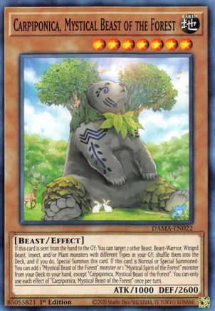 Carpiponica, Mystical Beast of the Forest (DAMA-EN022) - Dawn of Majesty 1st Edition