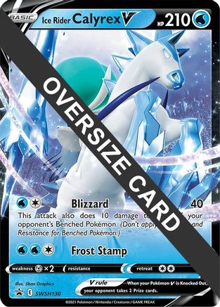 Ice Rider Calyrex V - SWSH130 - Jumbo Cards Holofoil